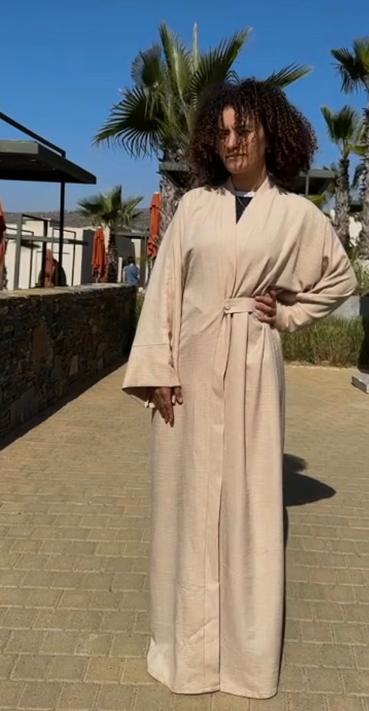 Ayana Abaya in Sand colour